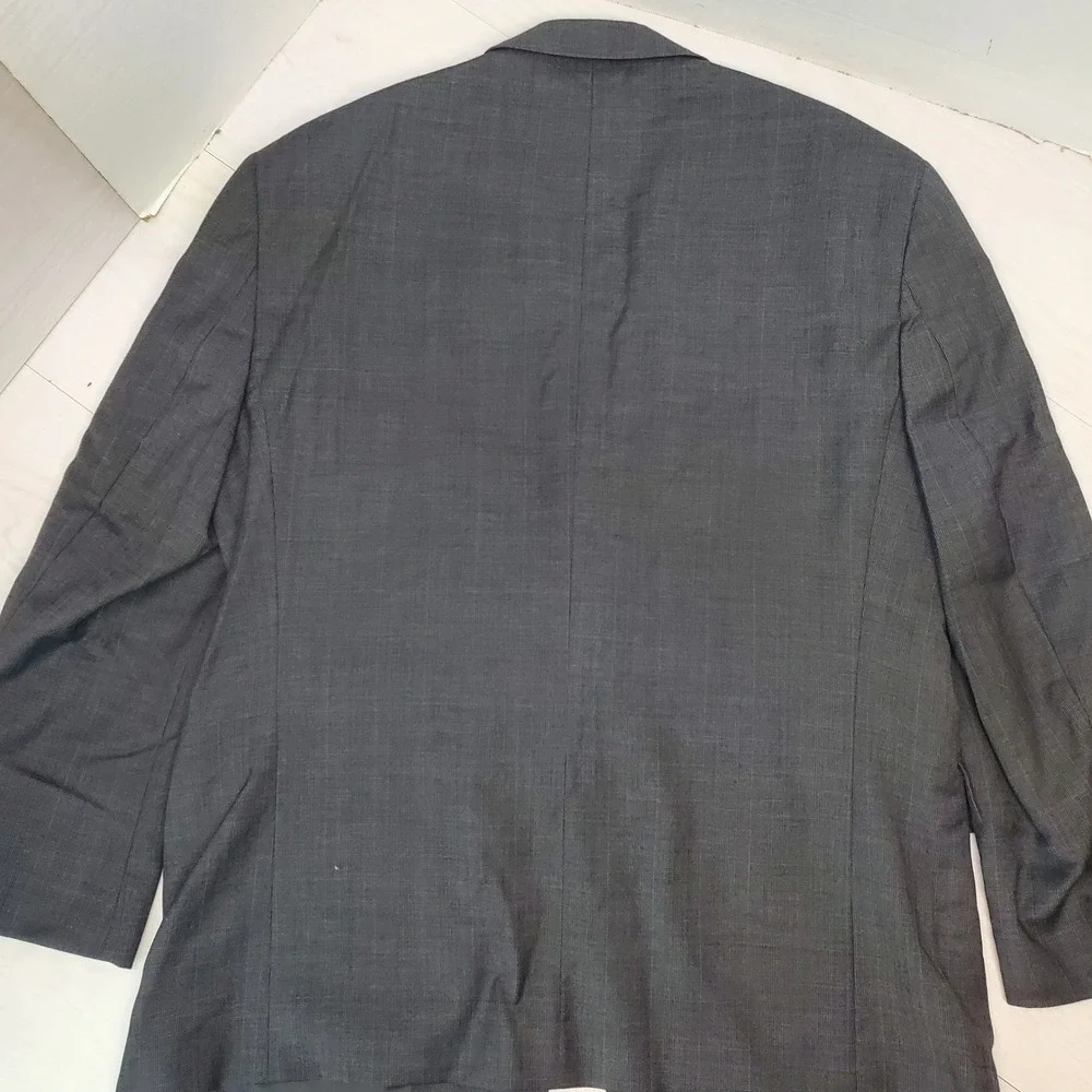 Bios Le Collezioni Mens 44S Charcoal Grey Wool Cashmere Blazer Quiet Luxury Prof